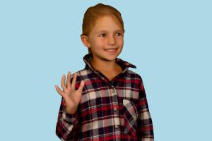 Luisa Posed Kid young, child, children, kids, kid, posed, girl, female, people, scanned, renderpeople